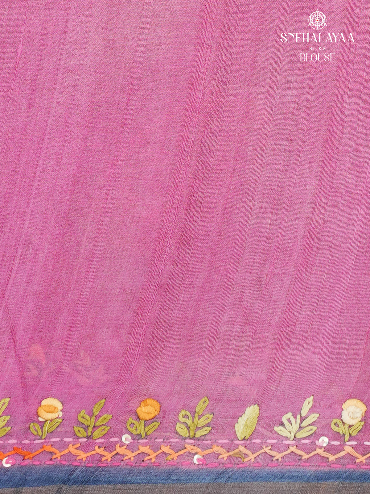 Blue Pure Tussar Silk Saree