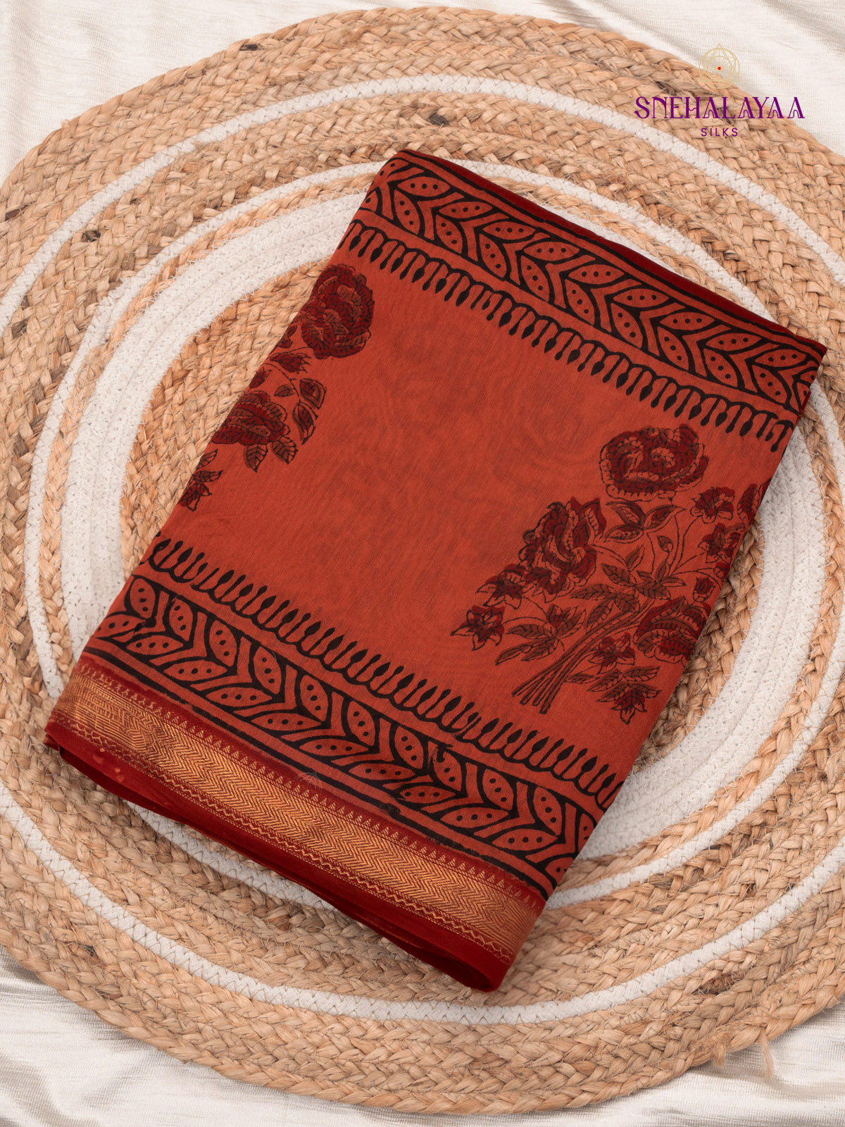 Maroon Chanderi Saree