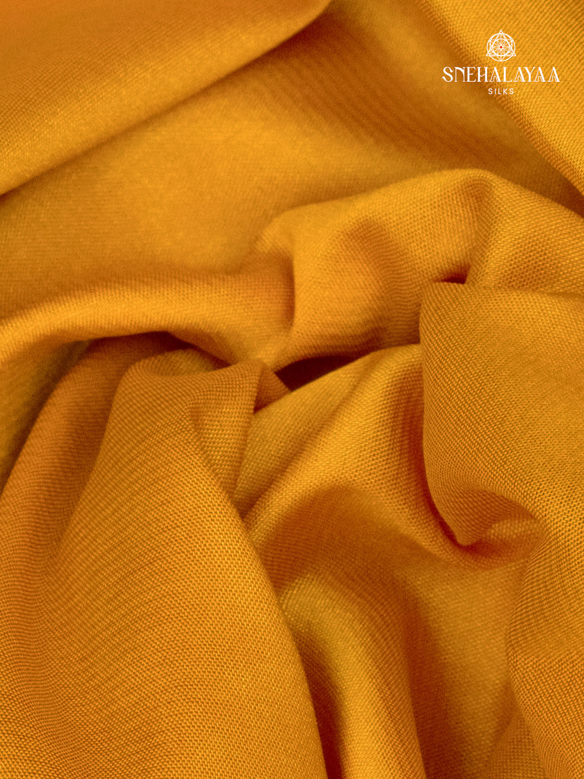 Mustard Yellow Mysore Silk Saree