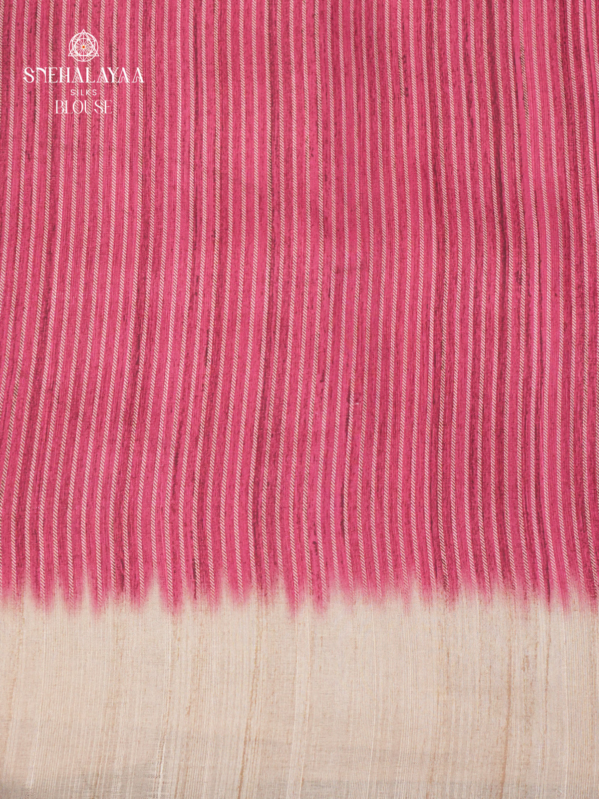 Pink Tussar Embroidery Saree