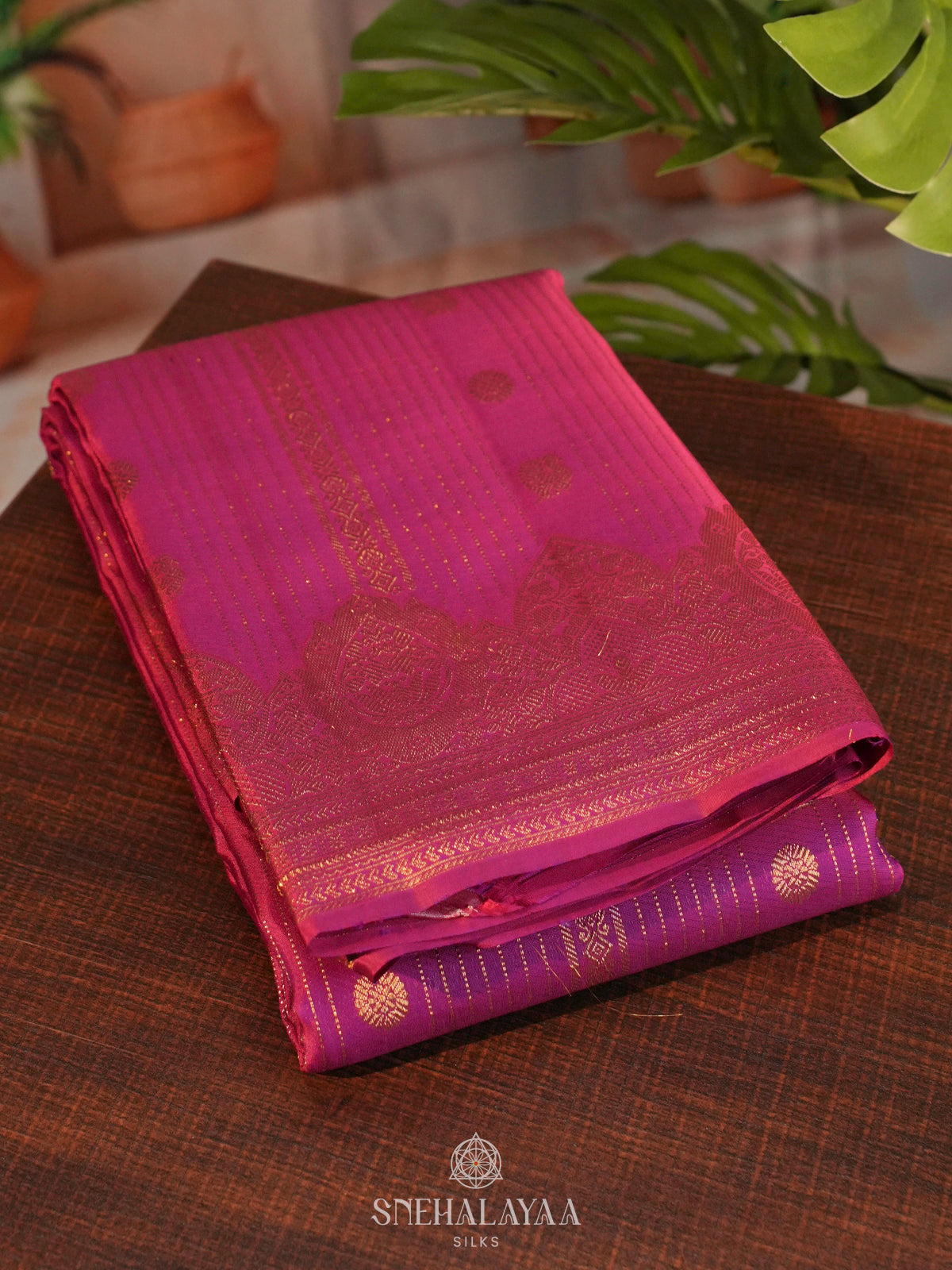 Magenta Kanjivaram Silk Saree