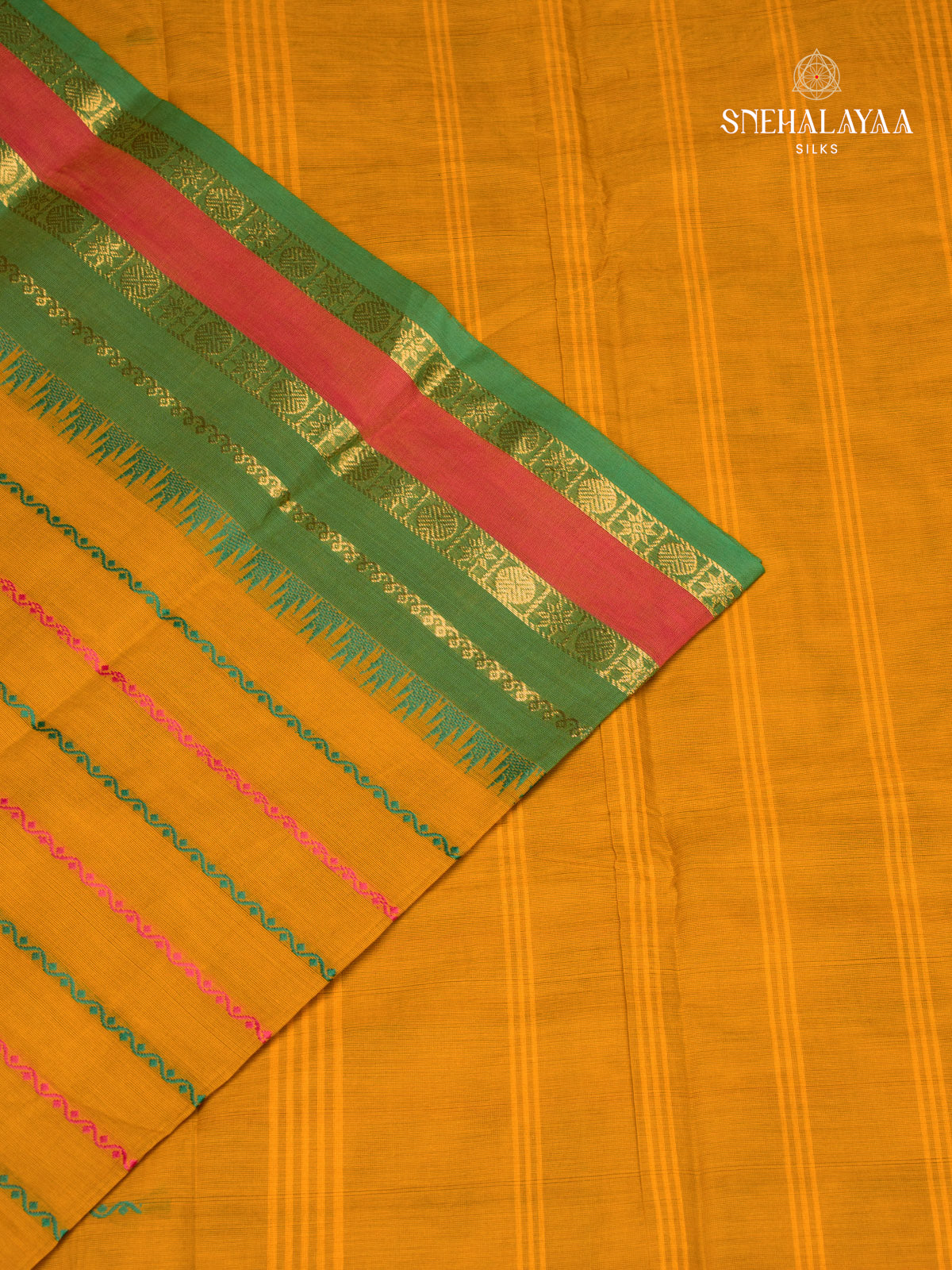 Yellow Chettinad Cotton Saree