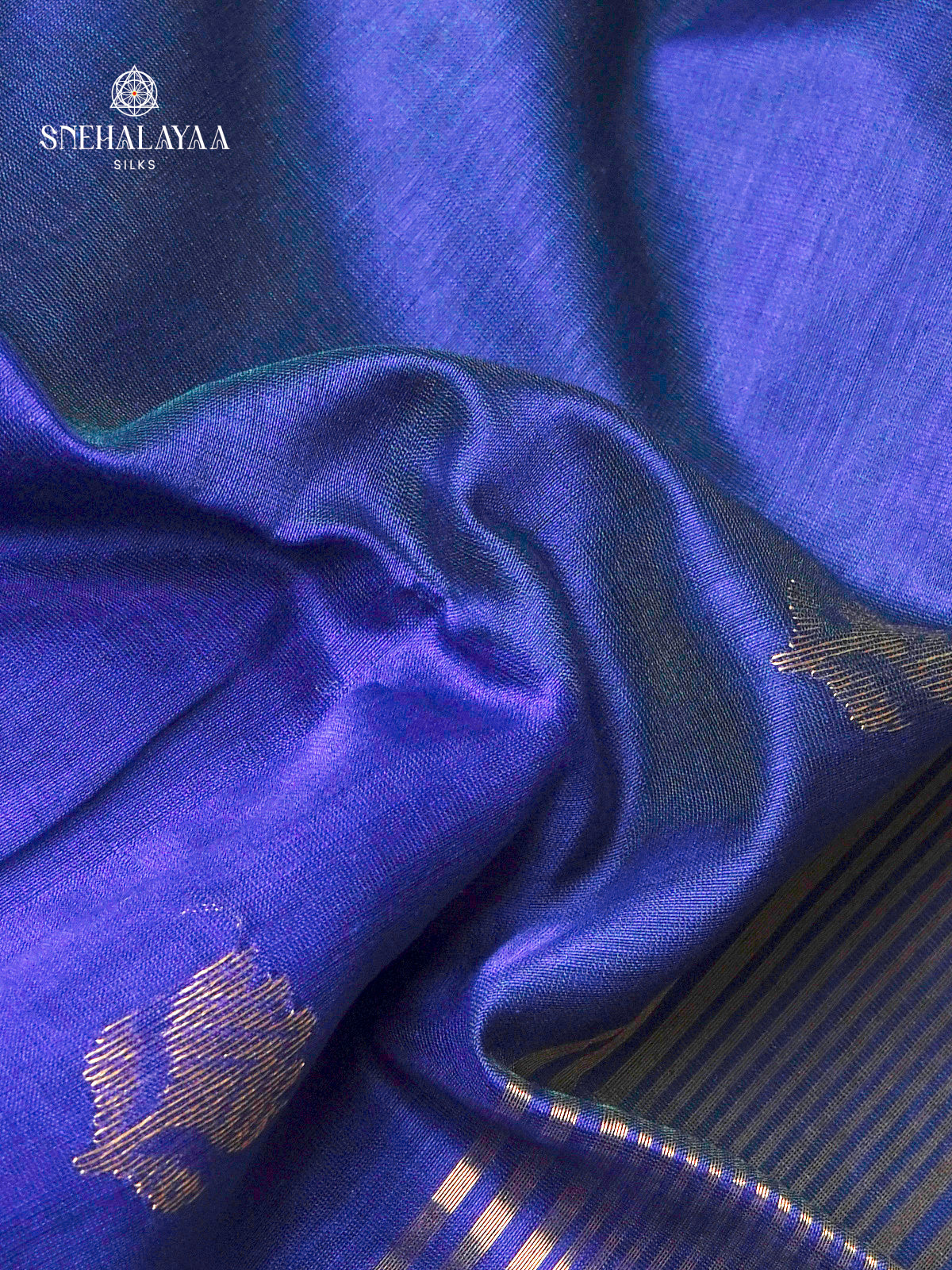 Royal Blue Maheshwari Silk Cotton Saree