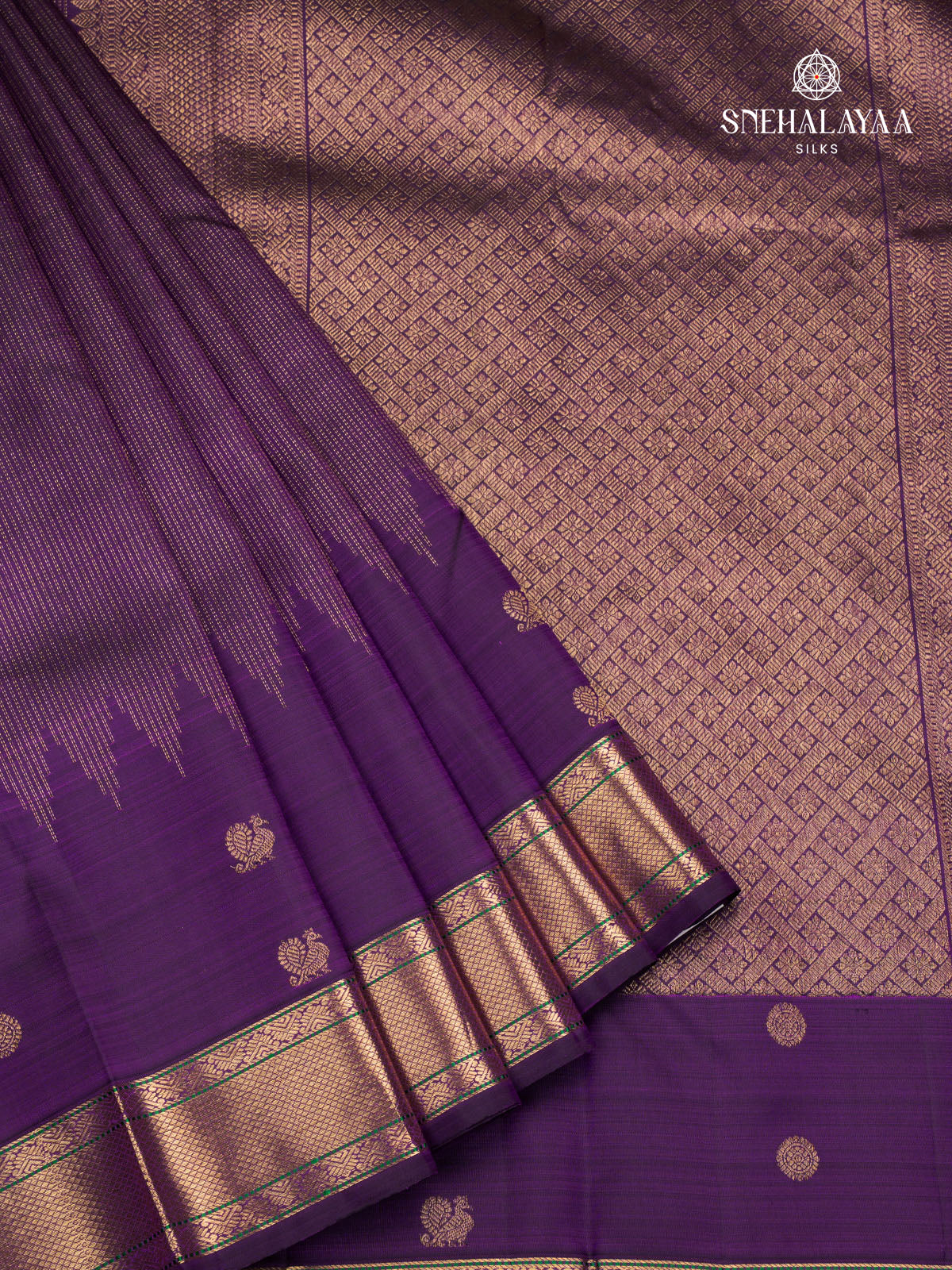 Purple Kanjivaram Silk Saree