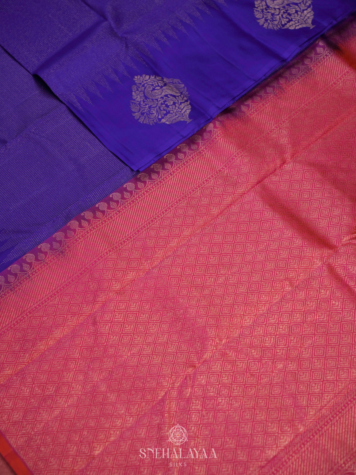 Royal Blue Kanjivaram Silk Saree