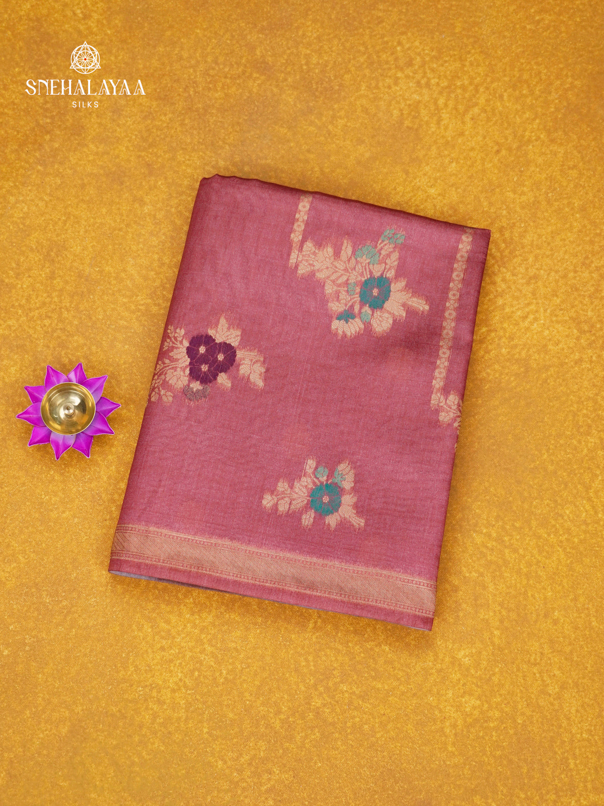 Pink Jute Saree