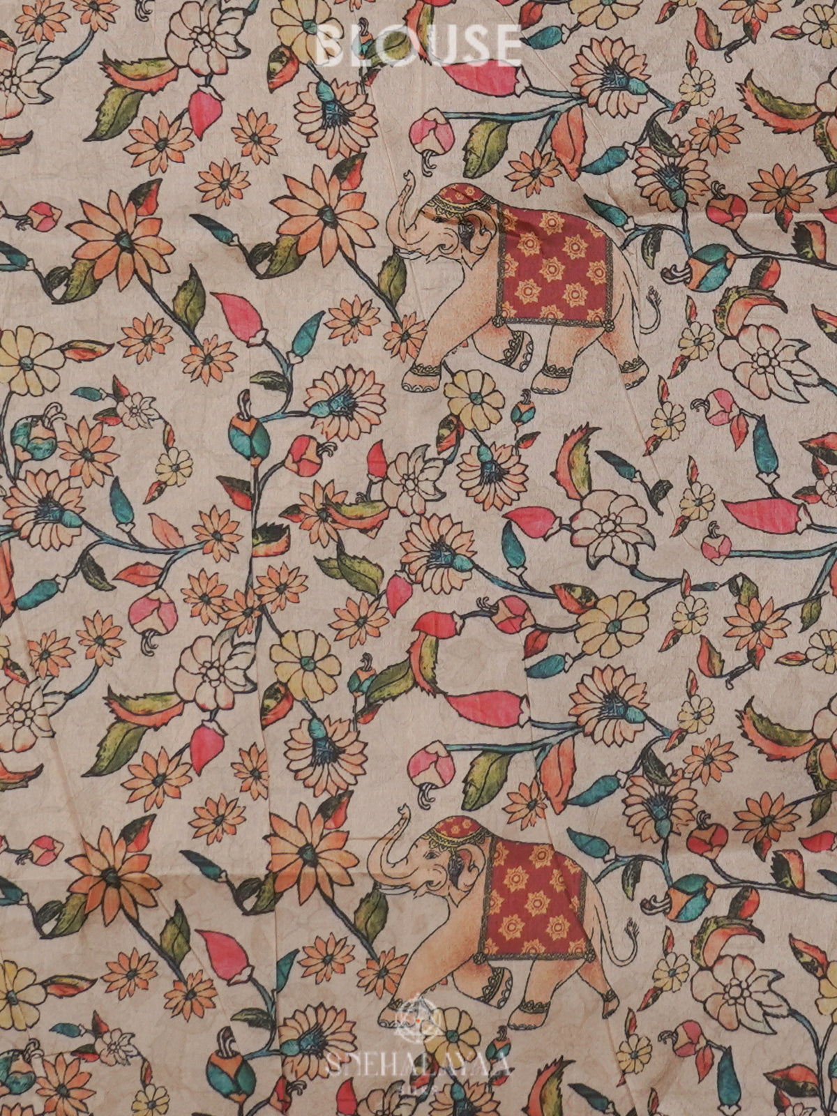 Beige Linen Embroidery Saree