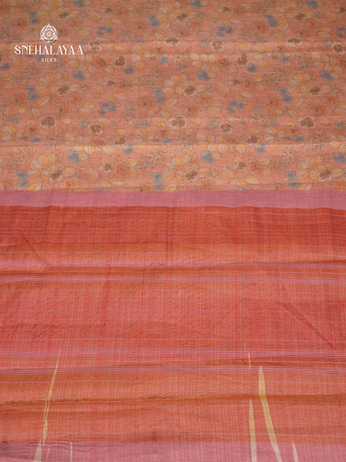 Brown Linen Tissue Saree