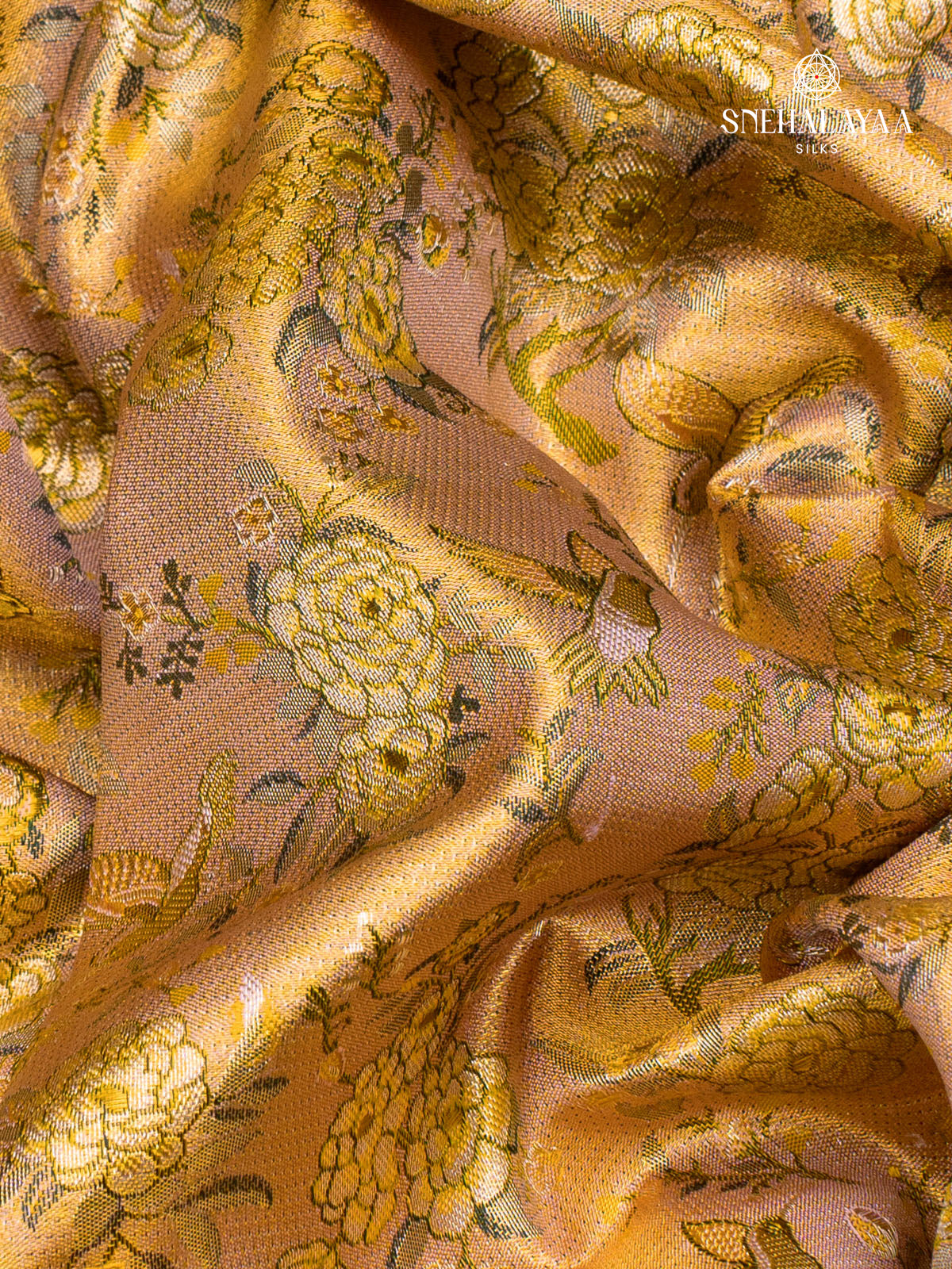 Sandal Tissue Kanjivaram Silk Saree