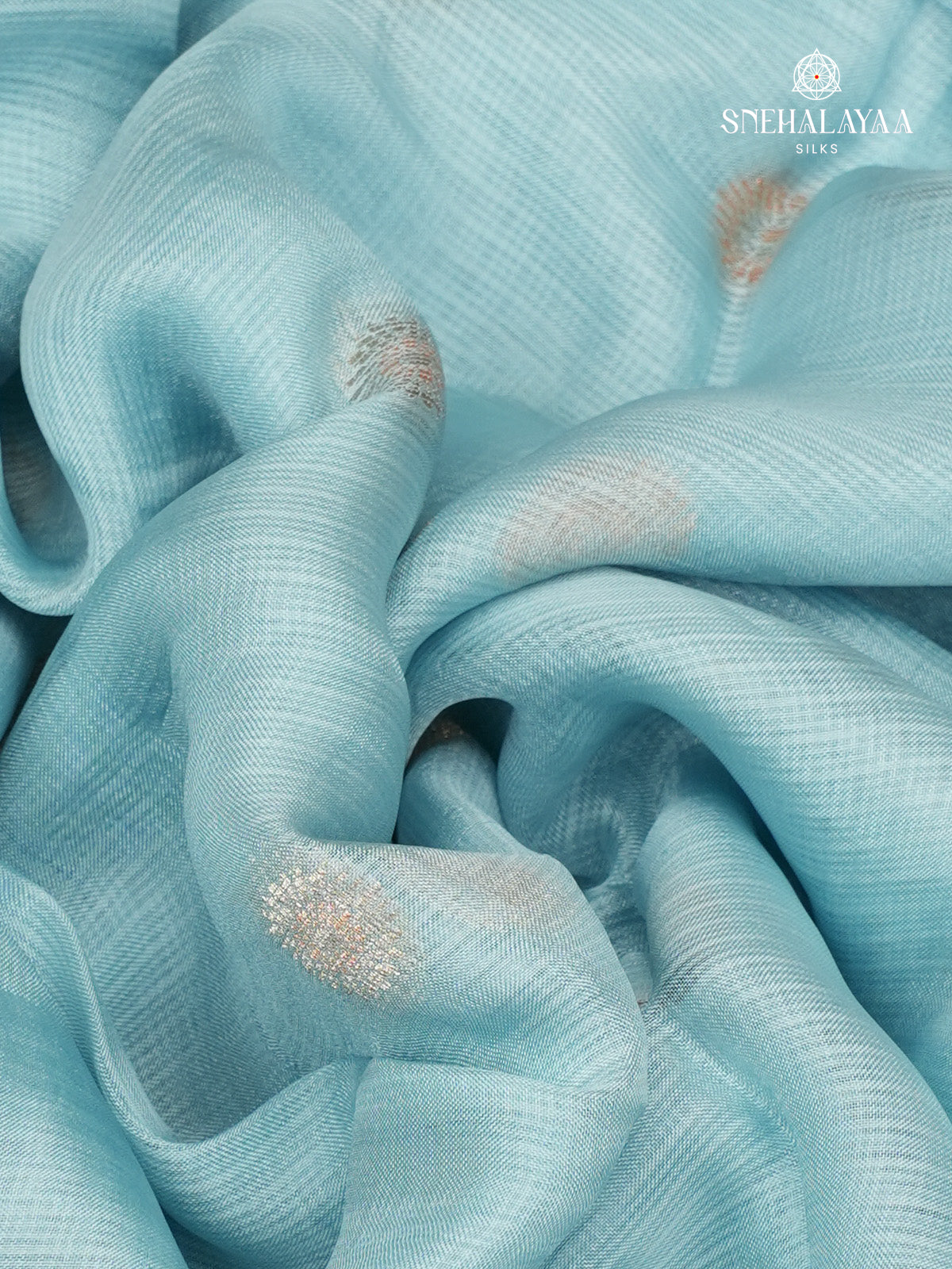 Teal Blue Banaras Silk Saree