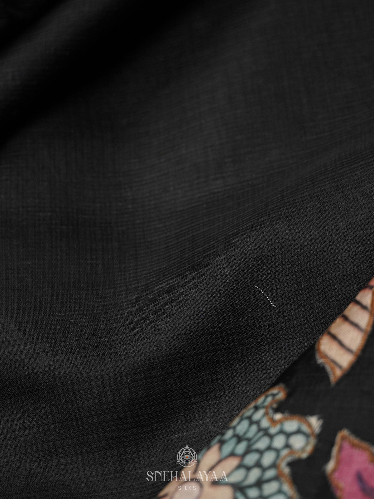 Black Kota Embroidery Saree
