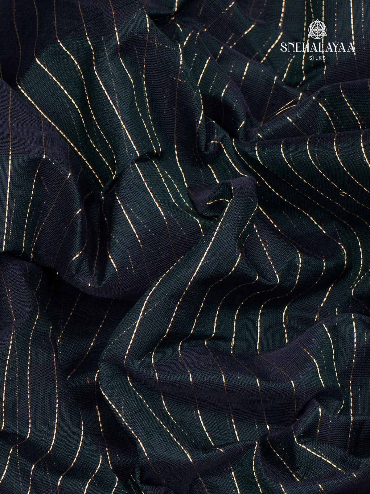 Black Kanchi Silk Cotton Saree