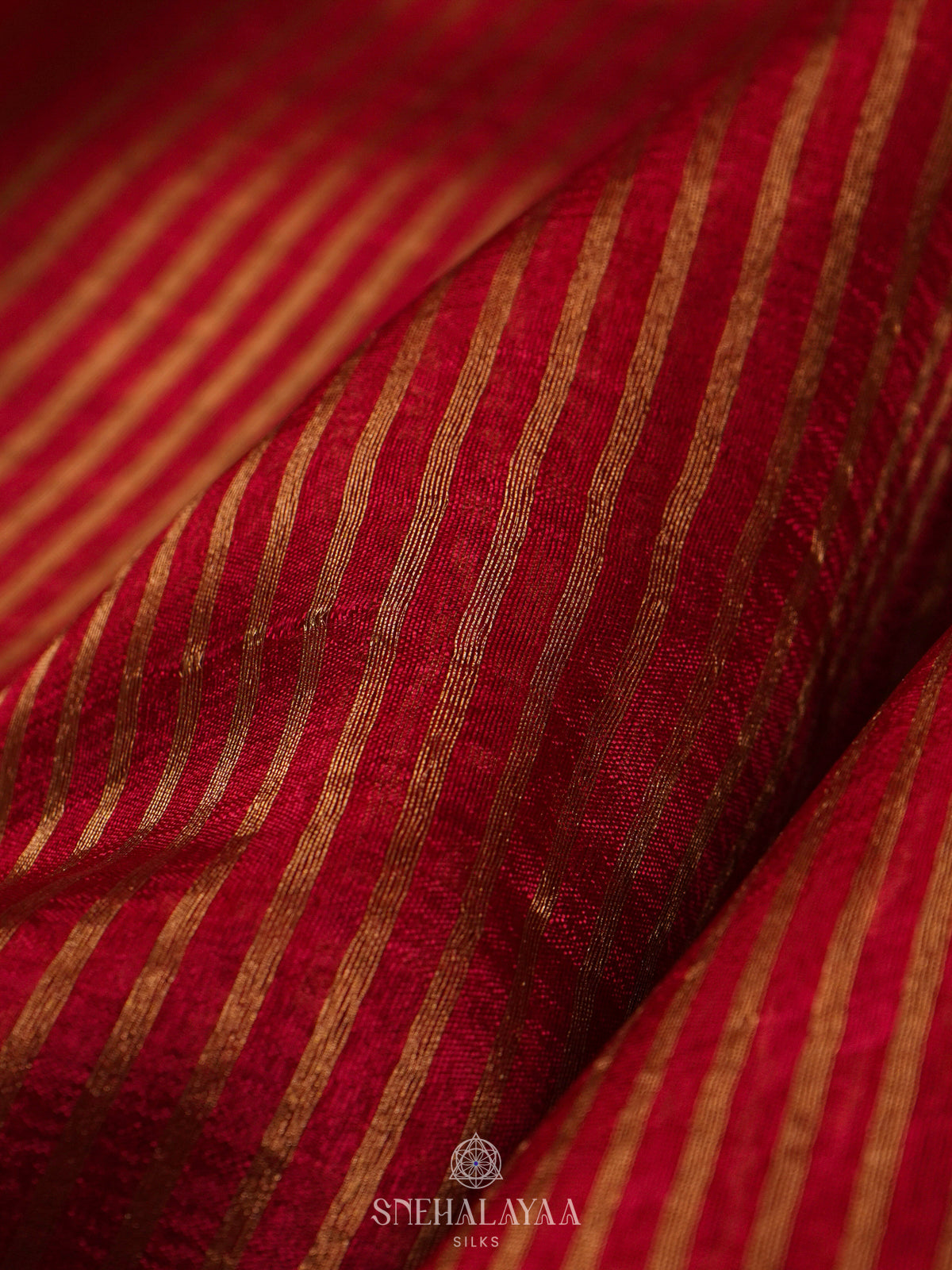 Red Banaras Kora Silk Saree