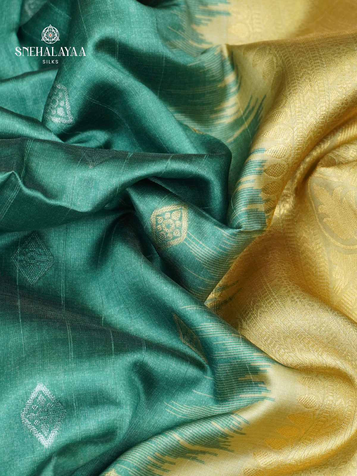 Emerald Green Jute Saree