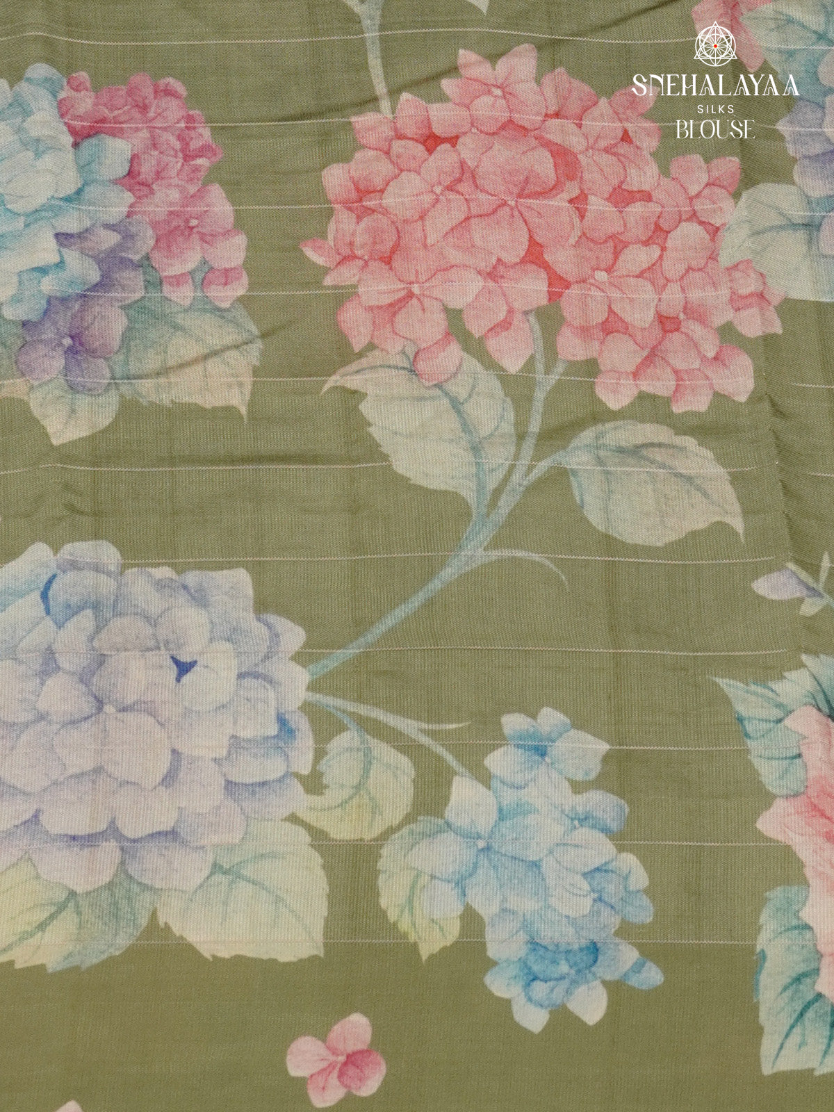 Olive Green Tussar Saree