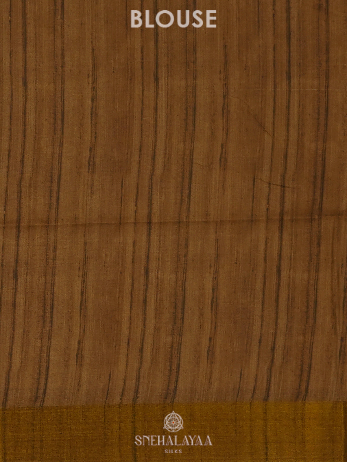 Cream Munga Tussar Saree with Brown Border
