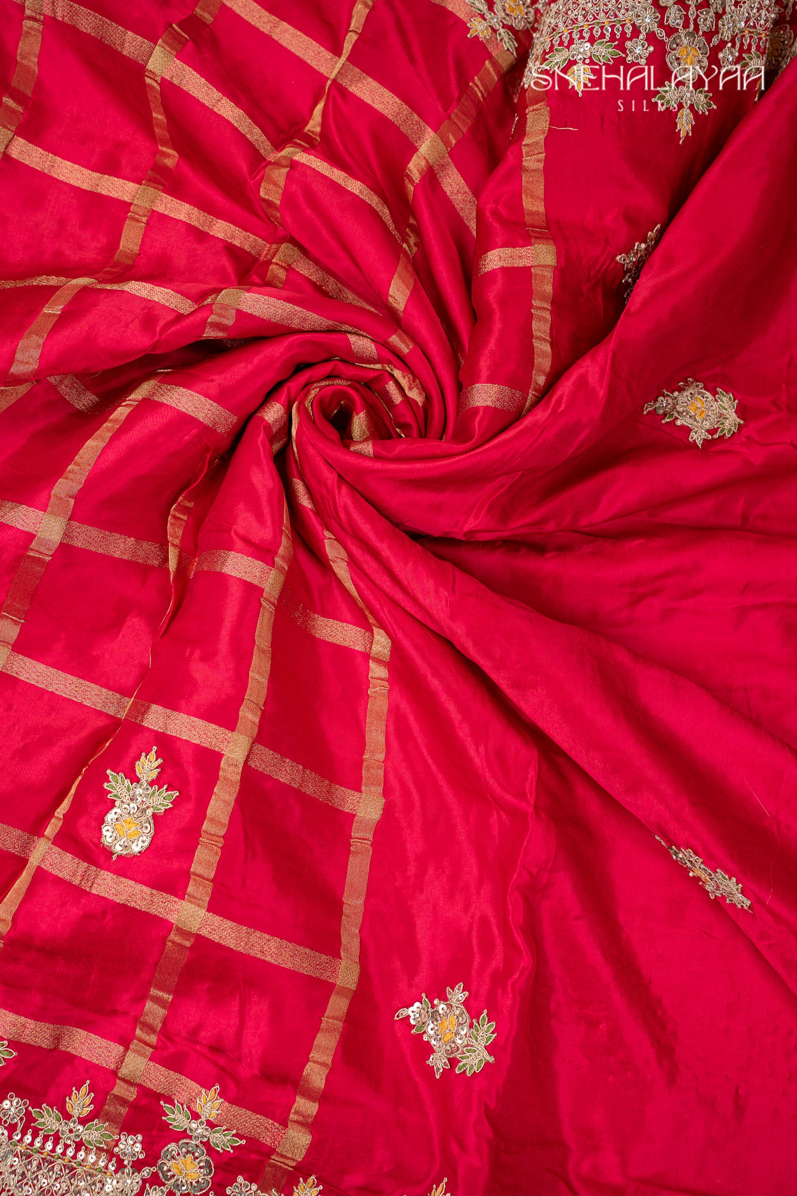Red Designer Saree