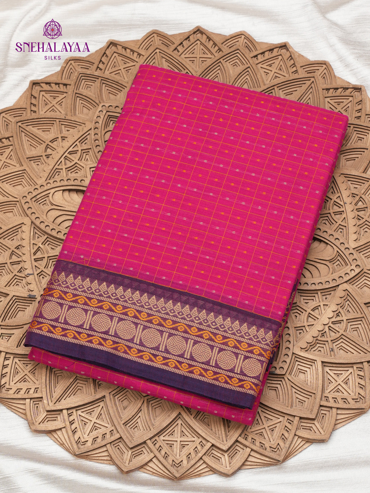 Rani Pink Chettinad Cotton Saree