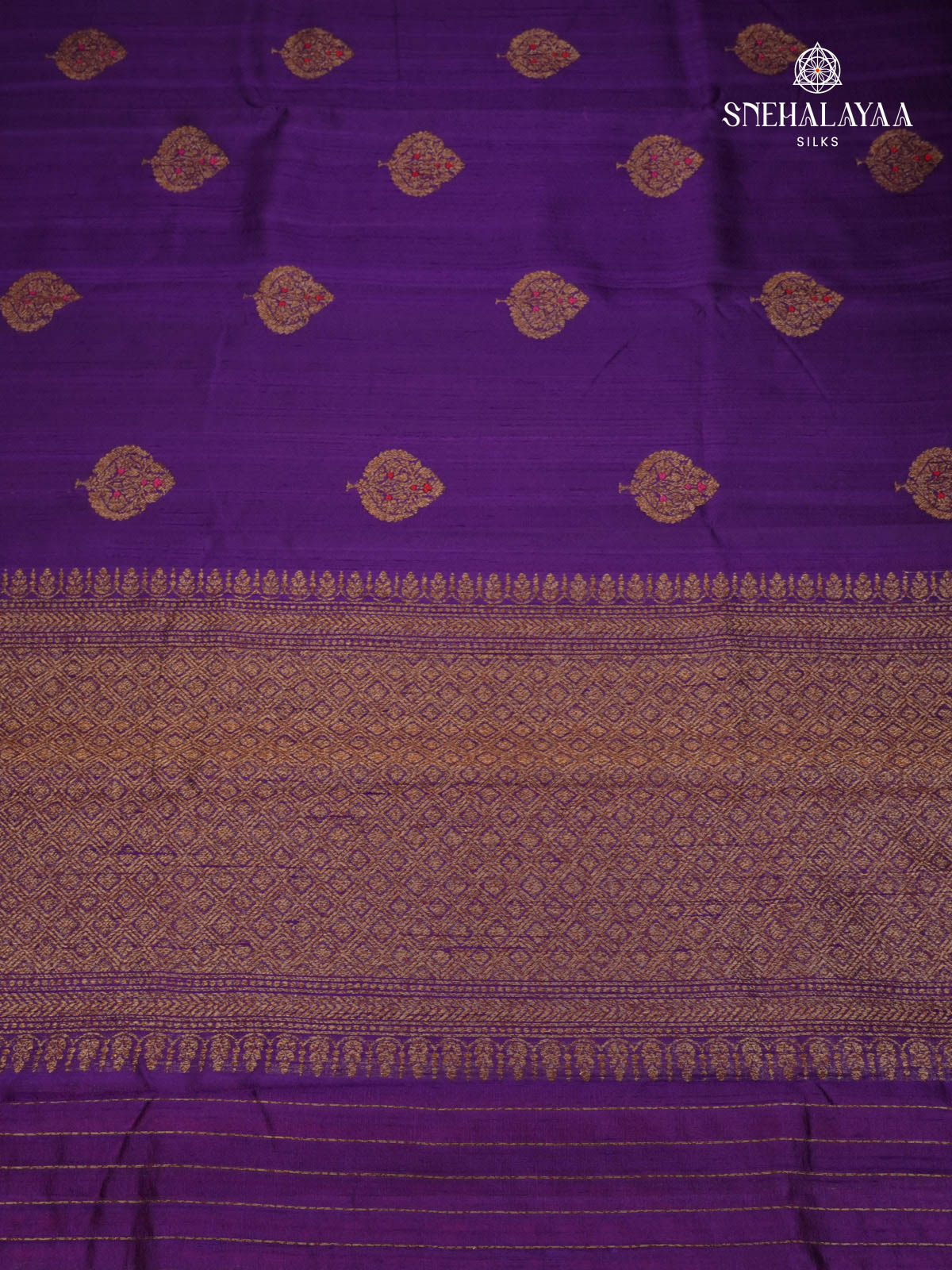 Rich Purple Banaras Raw Silk Saree