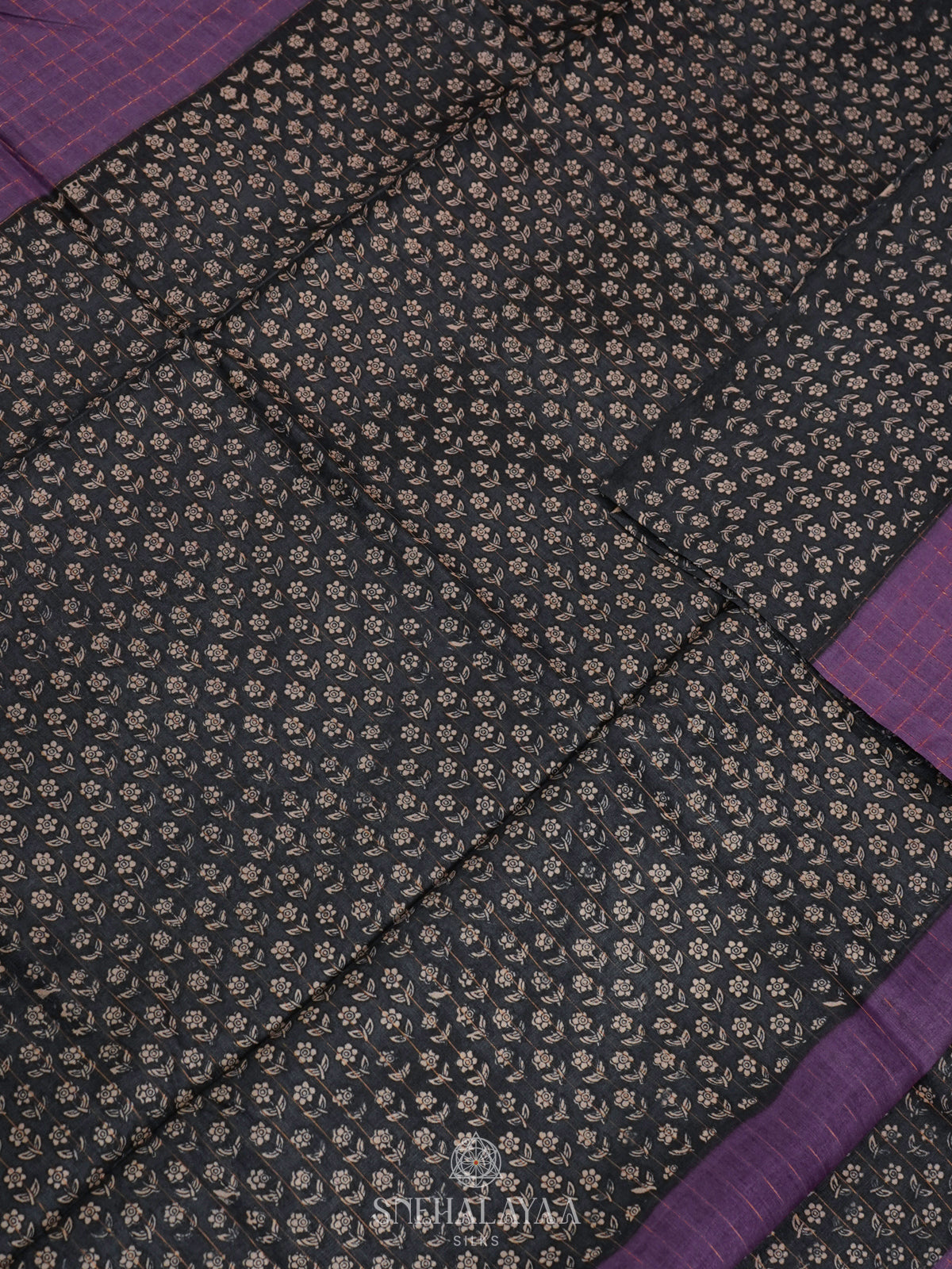 Purple Tussar Saree