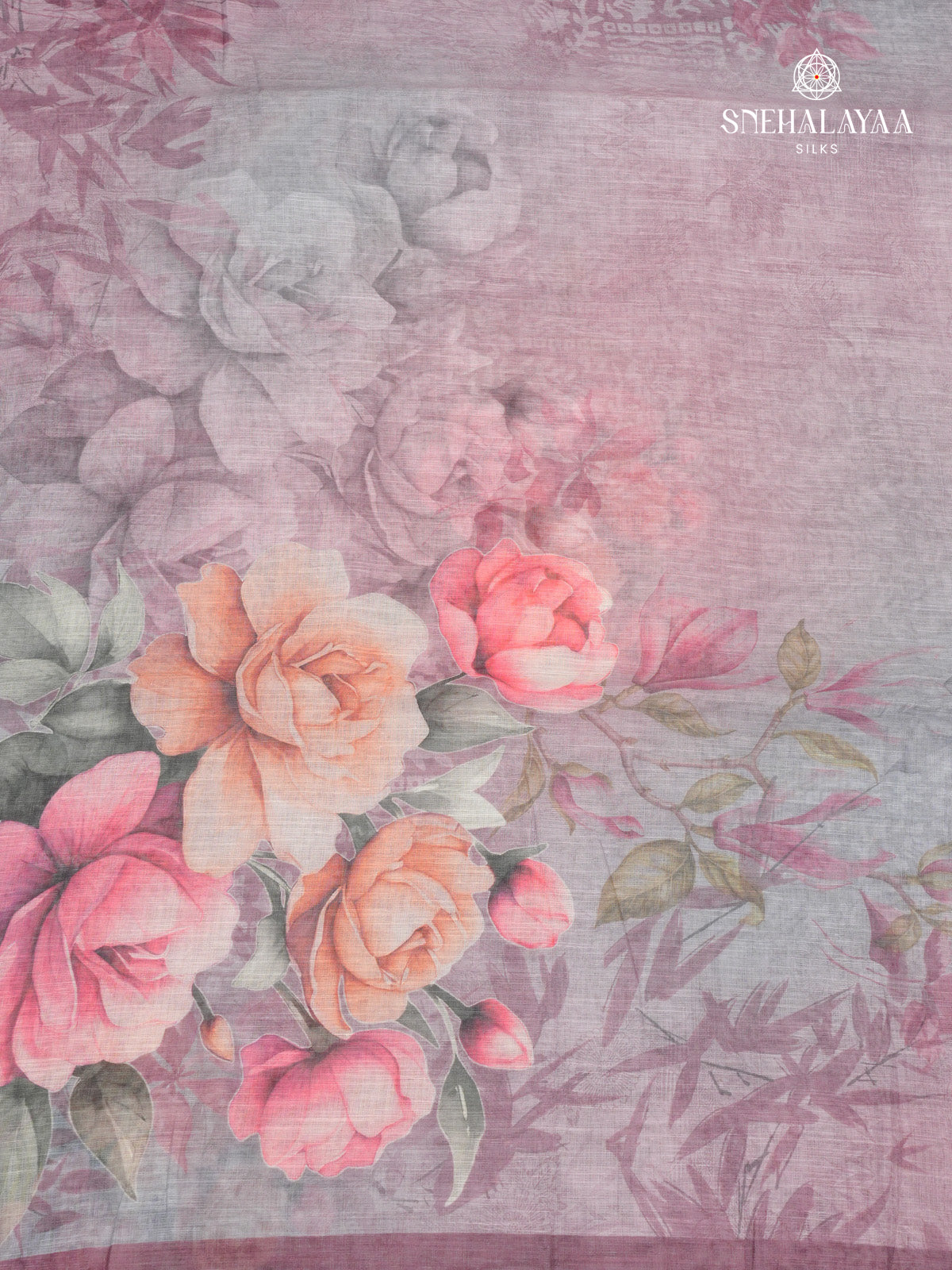 Dusty Rose Linen Saree