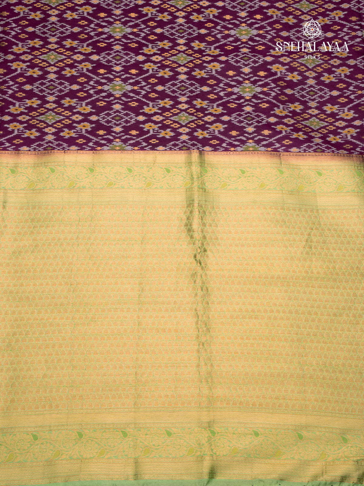 Purple Ikat Silk Saree
