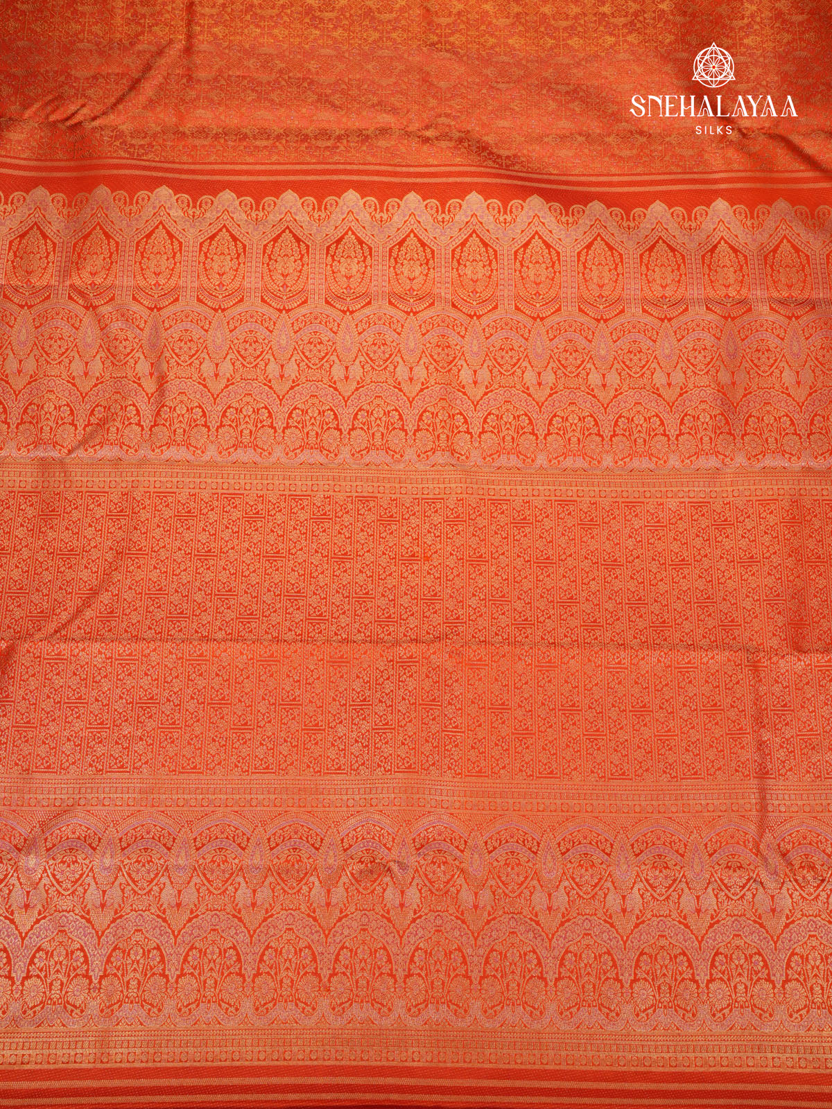 Orange Kanjivaram Silk Saree