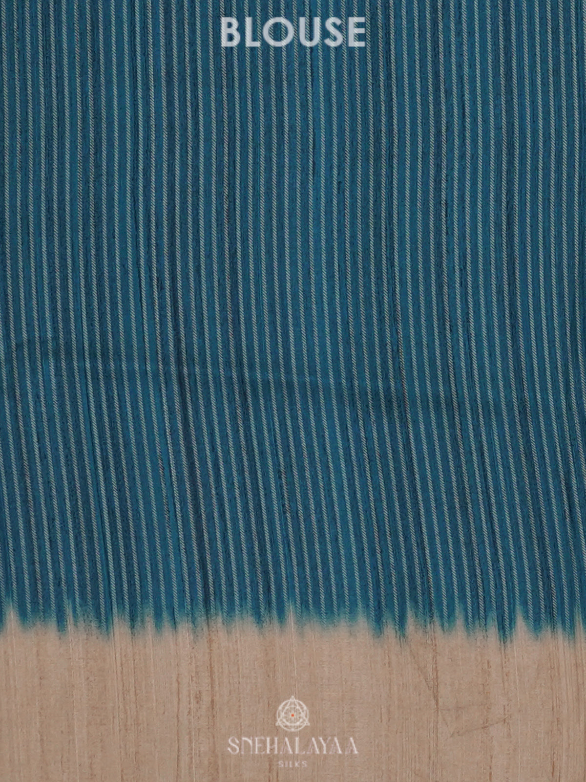 Peacock Blue Tussar Embroidery Saree