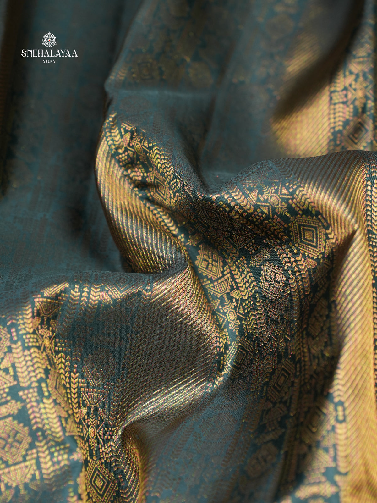 Forest Green Kanjivaram Silk Saree