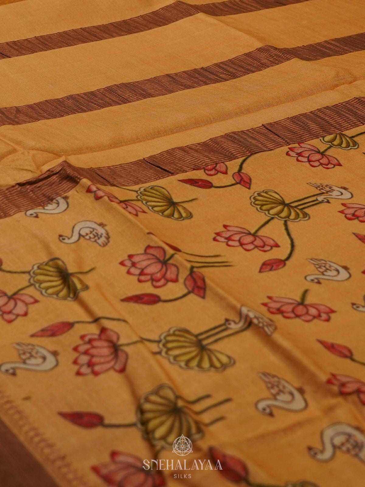 Sandal Tussar Saree