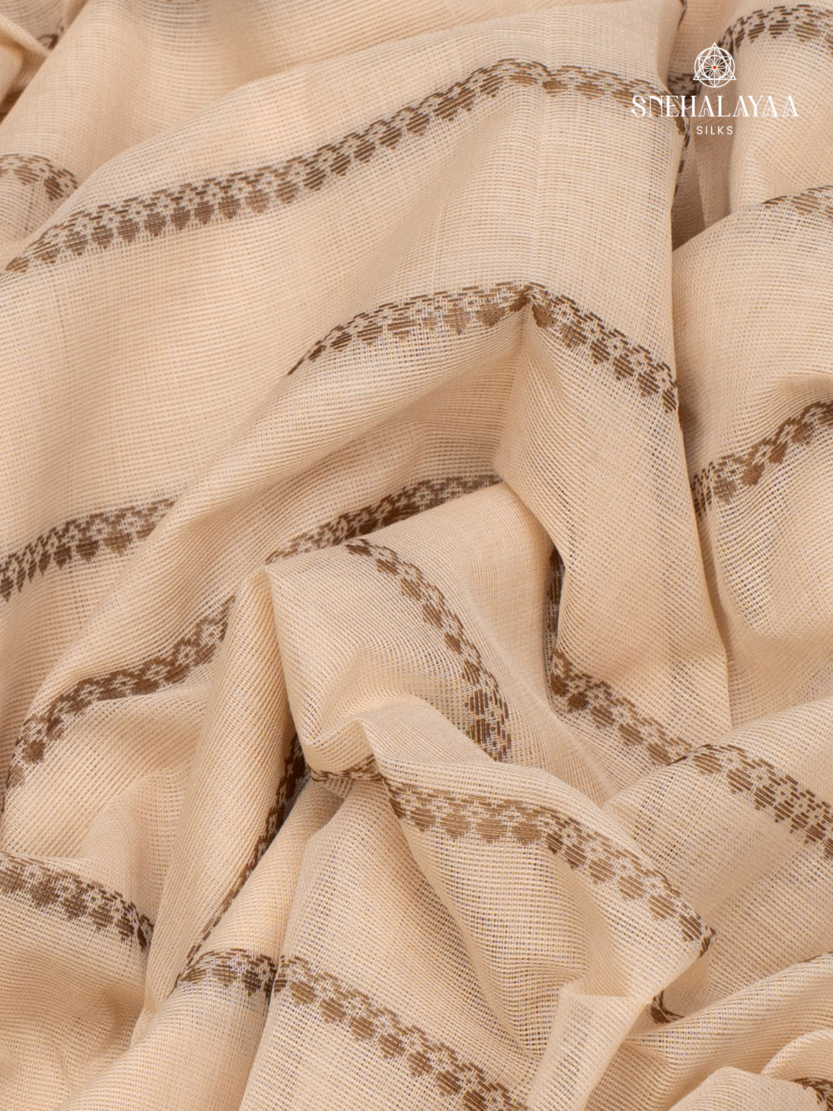 Cream Pure Kanchi Cotton Saree