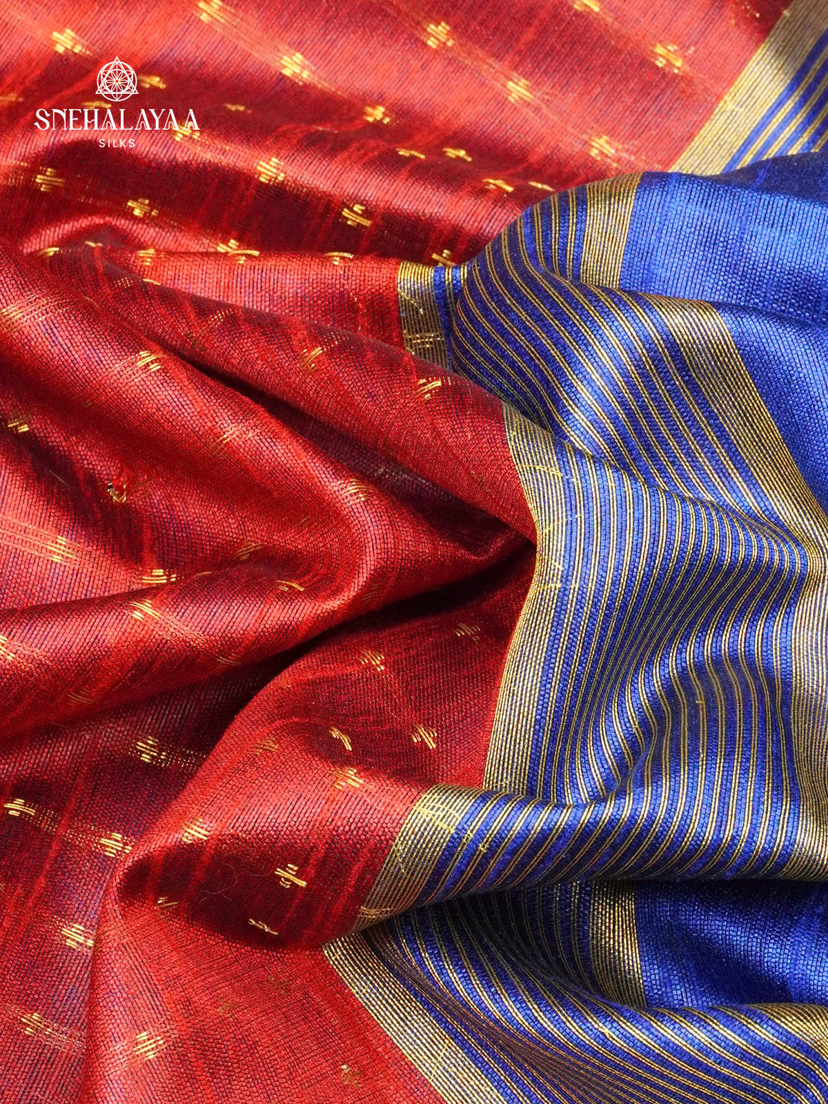 Red Bamboo Silk Saree
