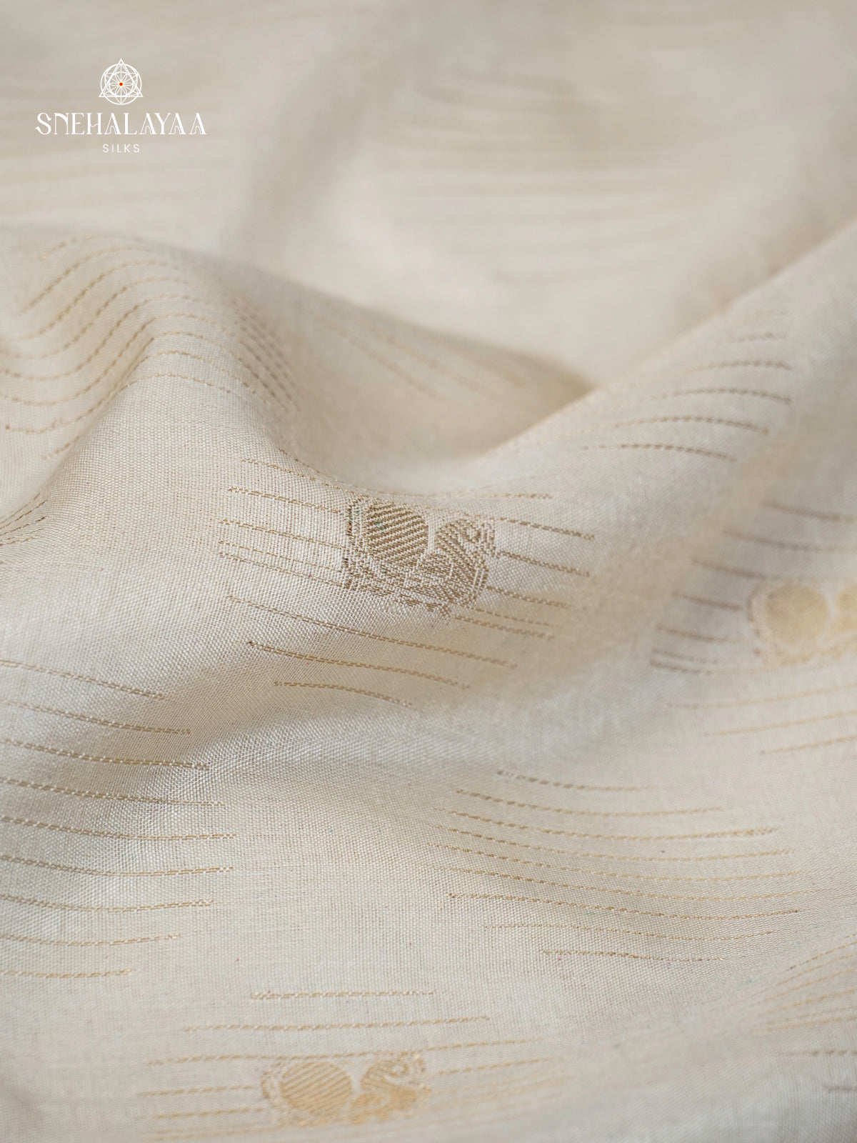 White Dola Silk Saree