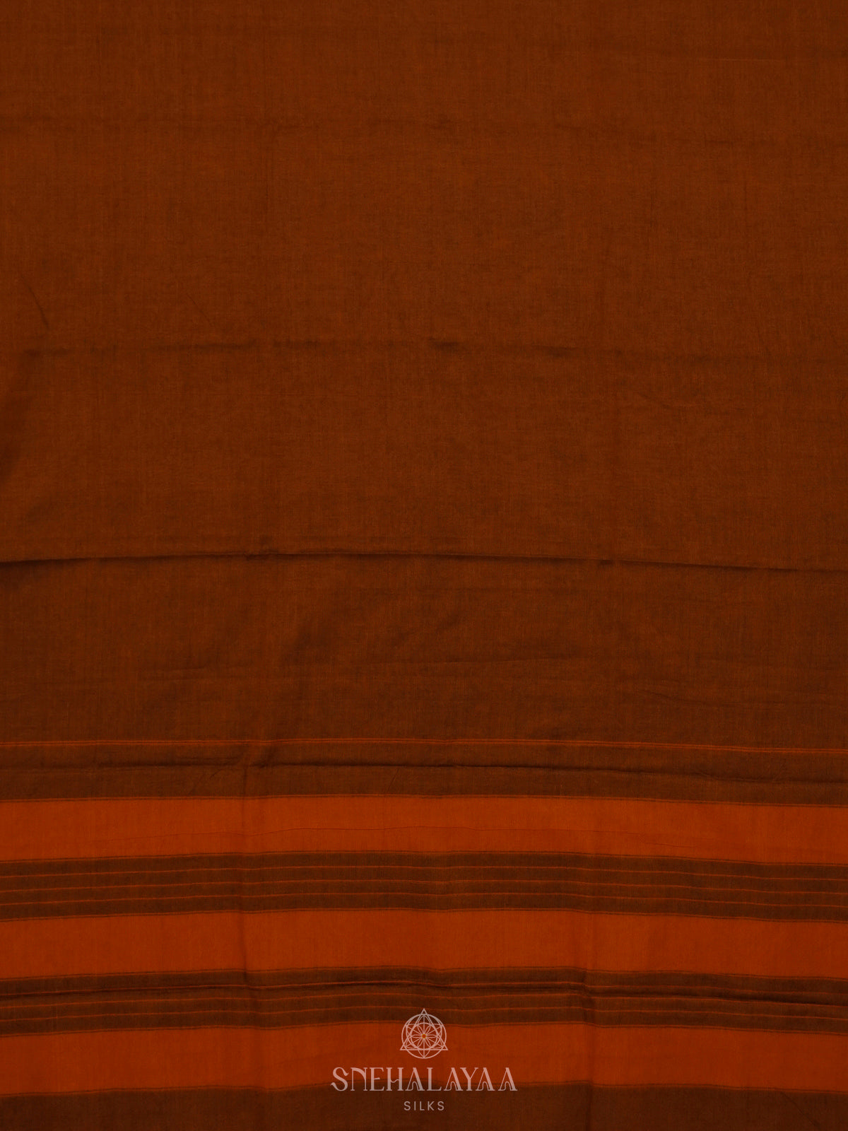 Brown Narayanpet Cotton Saree Without Blouse