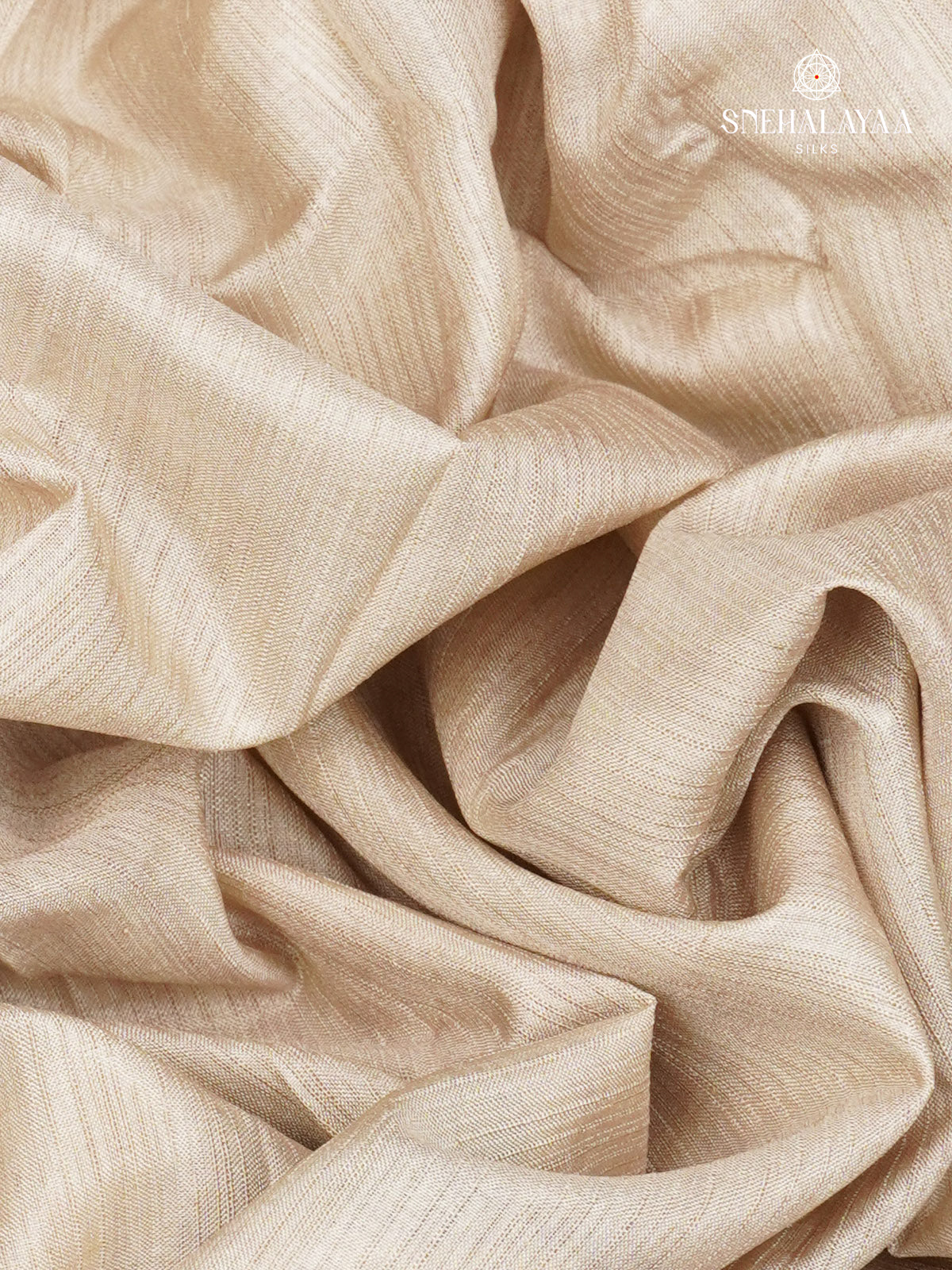 Beige With Purple Border Tussar Saree