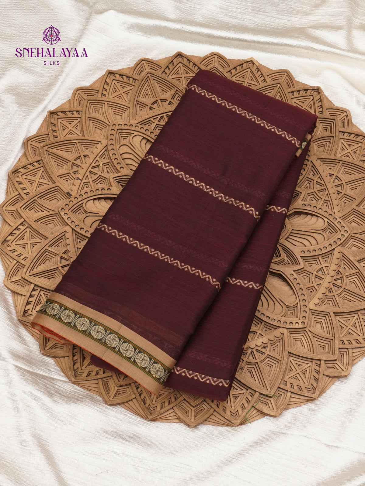 Brown Narayanpet Cotton Saree