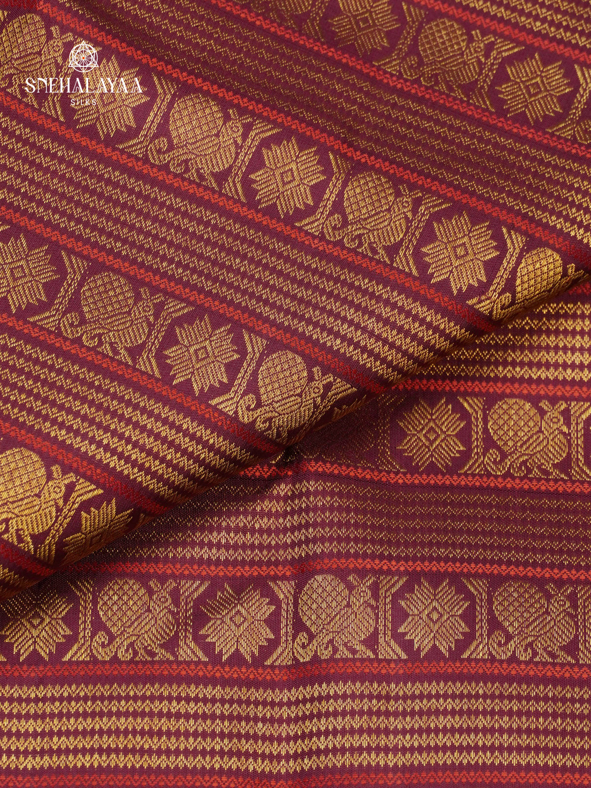 Brown Kanjivaram Silk Saree
