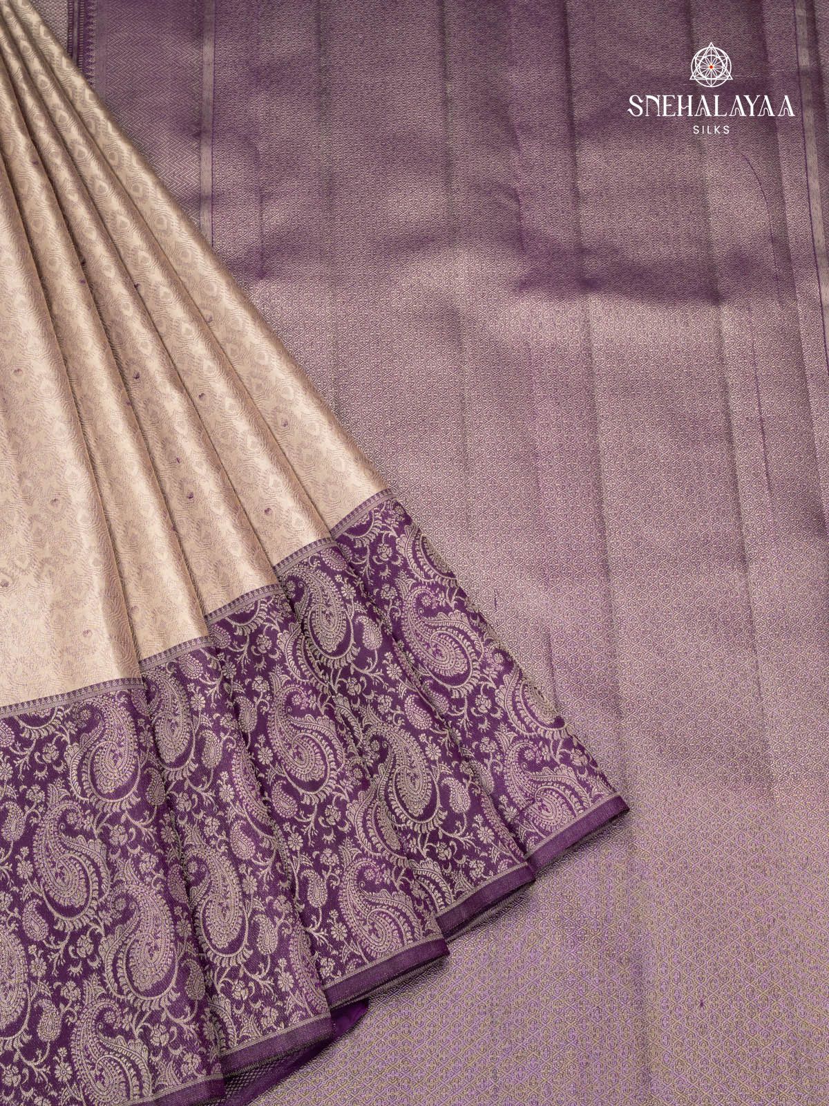 Sandal Kanjivaram Silk Saree