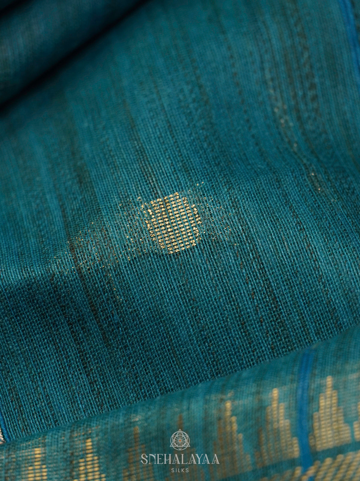 Blue Munga Cotton Saree