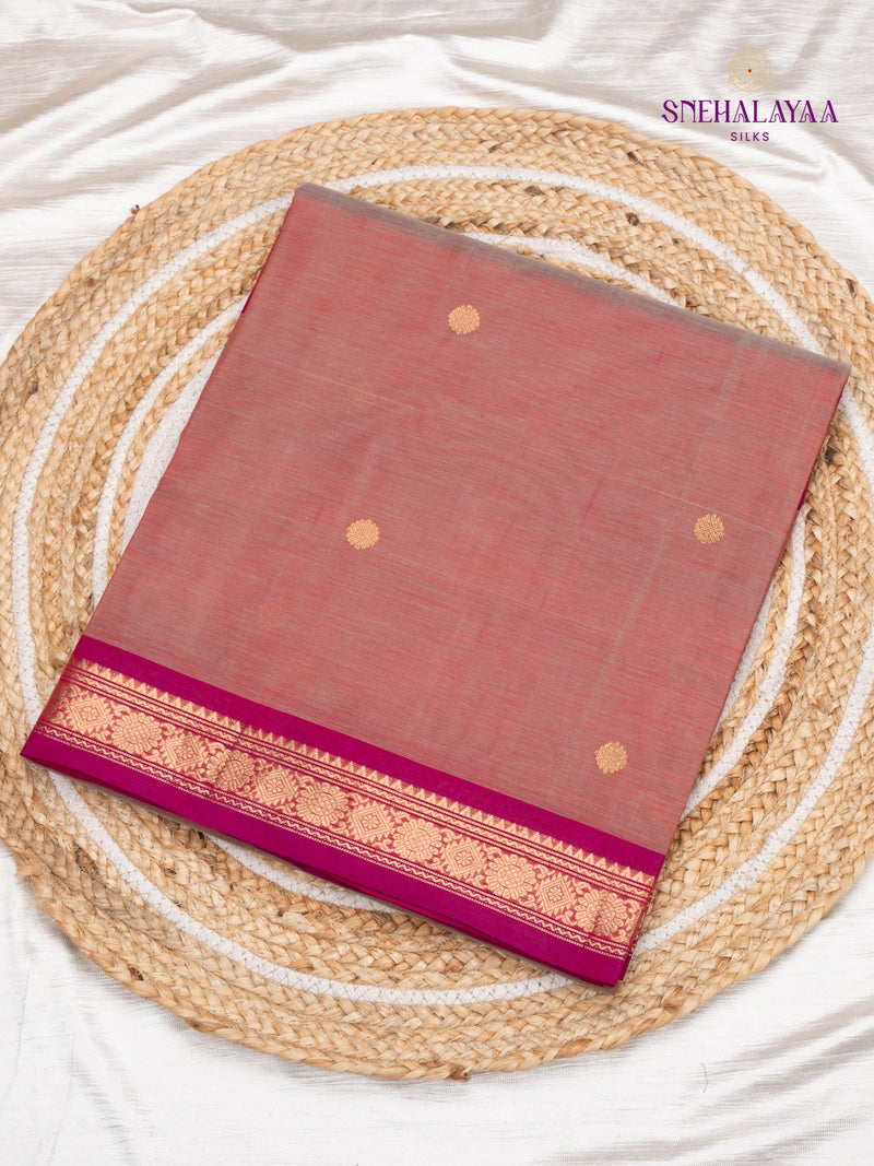 Light Pink Kanchi Silk Cotton Saree