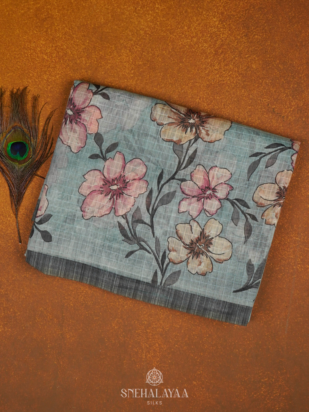 Pale Blue Chanderi Saree