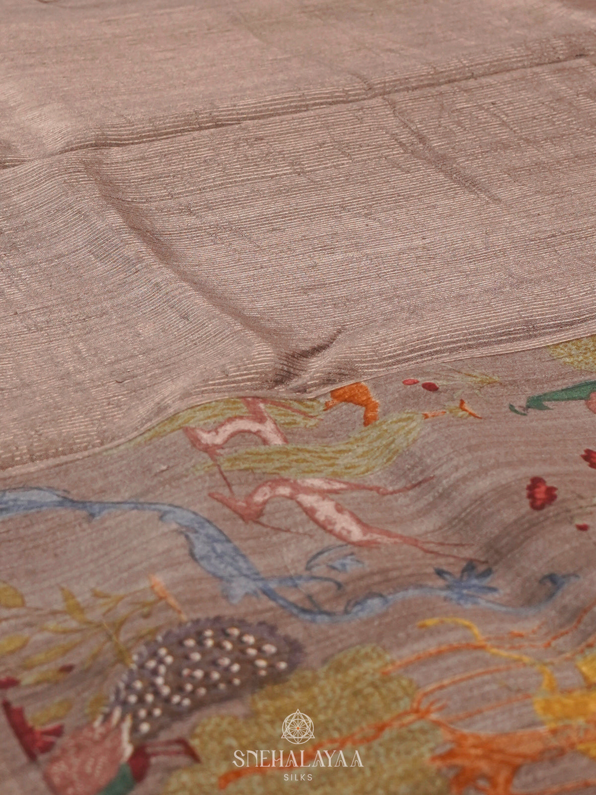 Grey Matka Tussar Saree