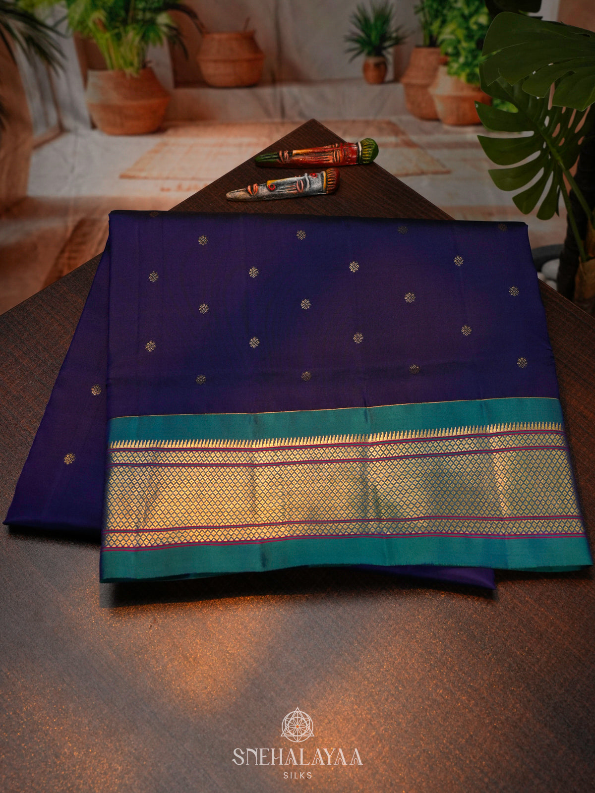 Royal Blue Kanjivaram Silk Saree