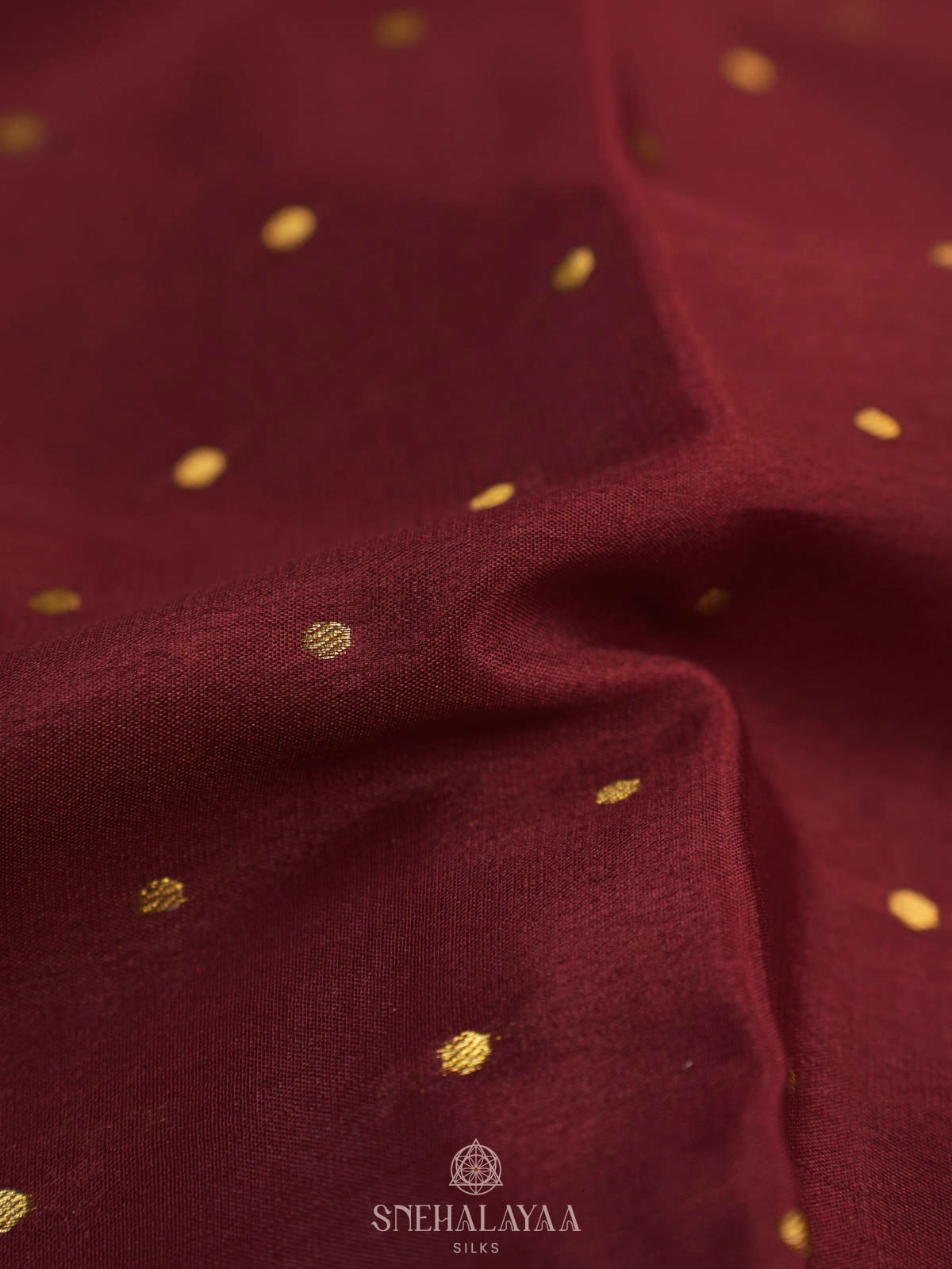 Wine Red Mysore Silk Saree