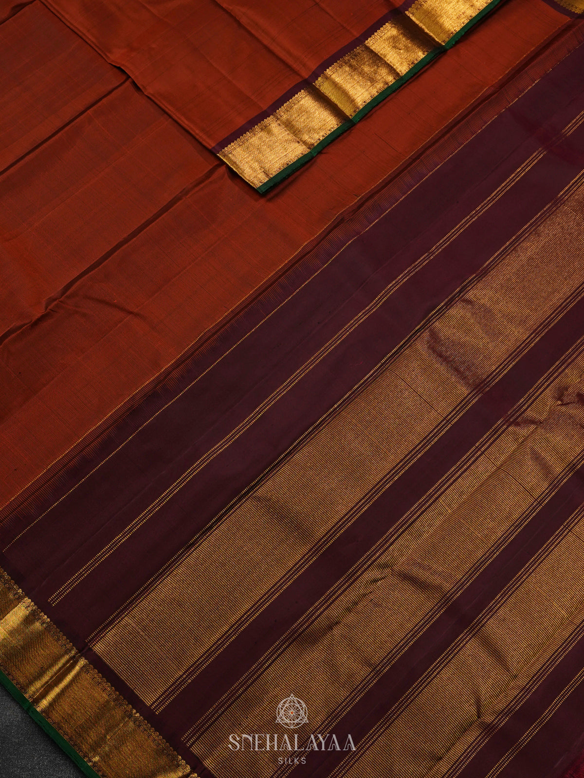 Brown Kanjivaram Silk Saree