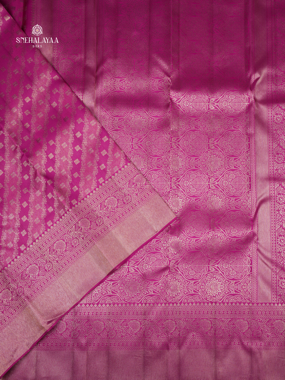 Magenta Pink Kanjivaram Silk Saree