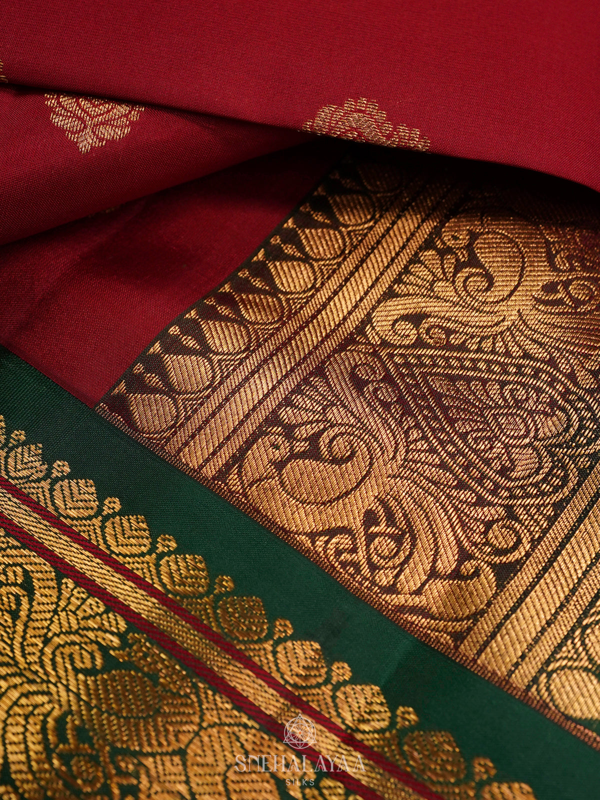 Maroon Kanjivaram Silk Saree