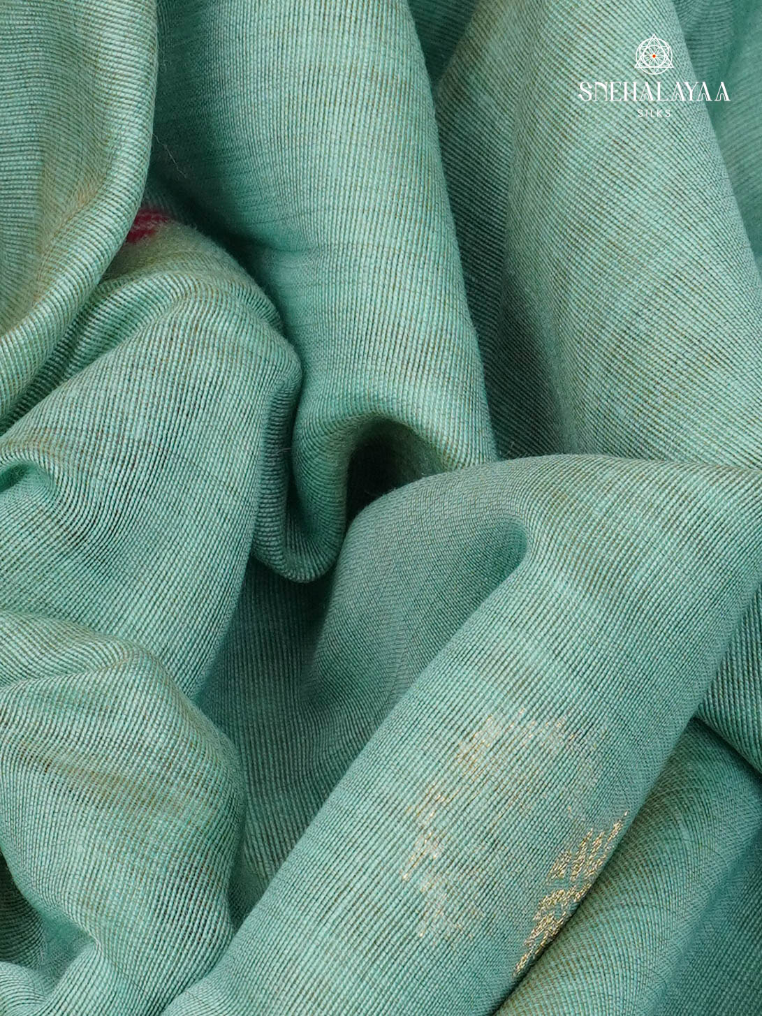 Ocean Blue Munga Cotton Saree