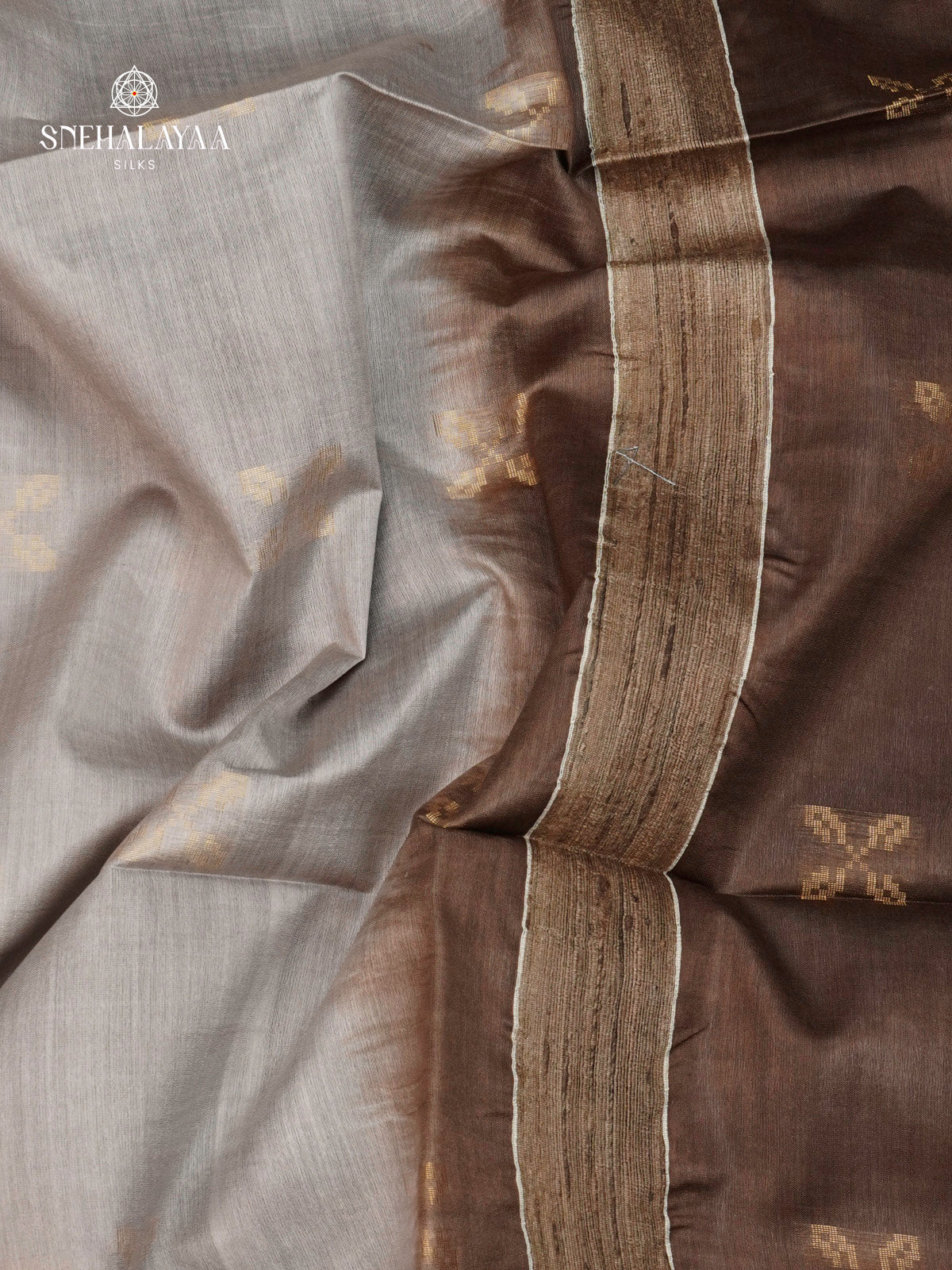 Grey Tussar Saree