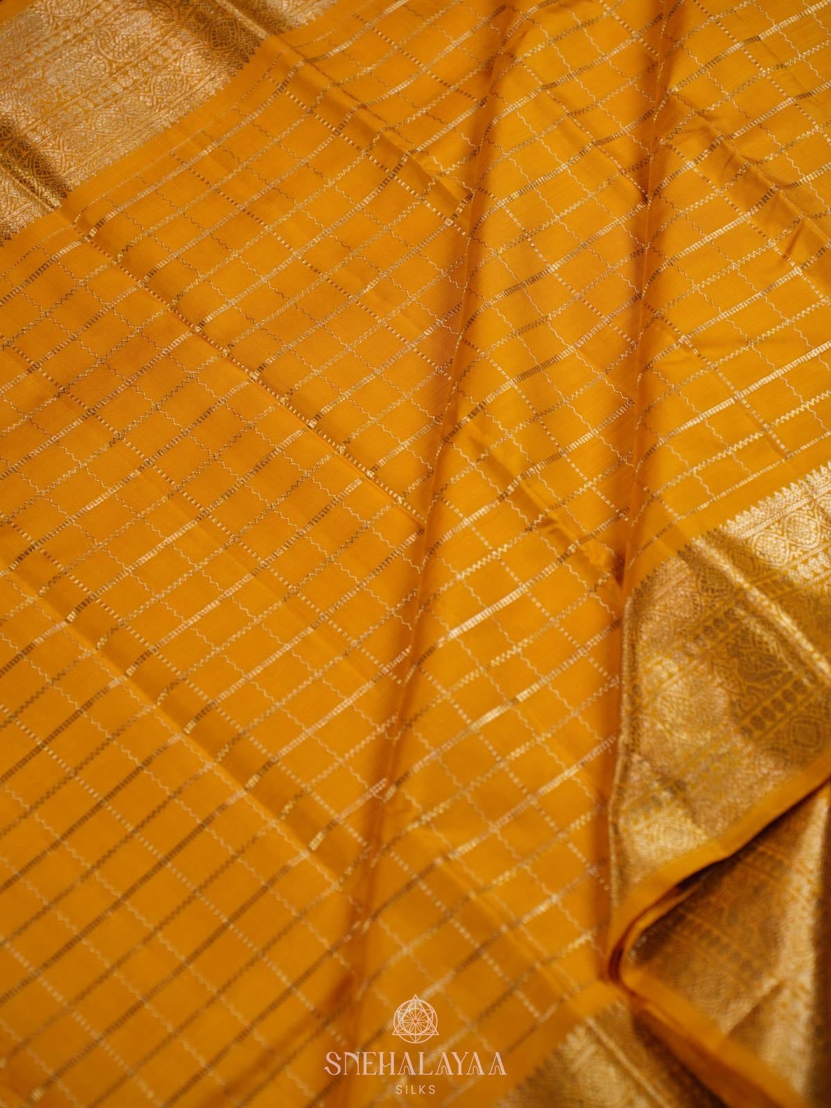 Mango Yellow Kanjivaram Silk Saree